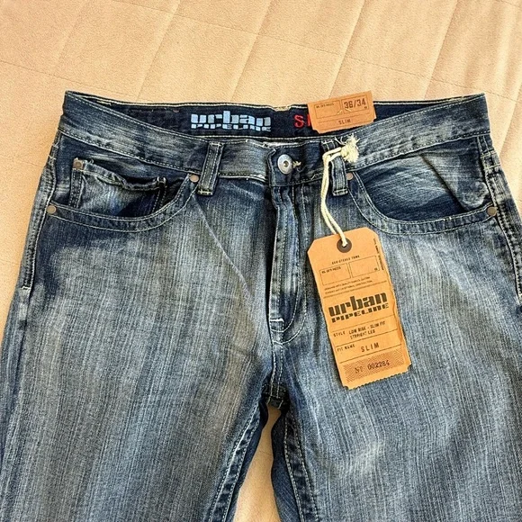 Urban Pipeline Light Blue Men's Jeans - Picture 2 of 8